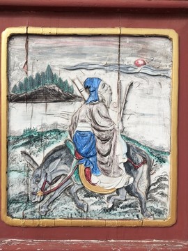 壁画张果老