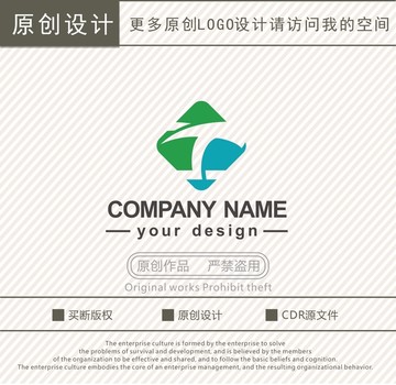 T字母文化装饰logo