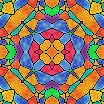 几何图形教堂玻璃