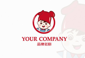 卡通小男孩logo