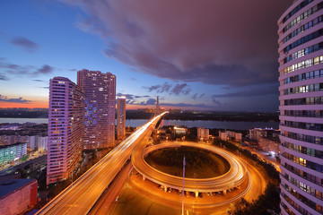 哈尔滨松浦大桥夜景