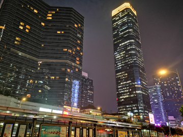 广州城市高楼大厦夜景