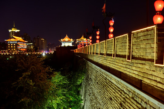 西安古城夜景