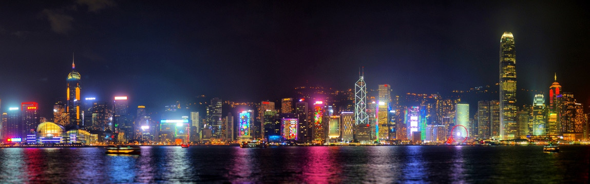 香港天际线夜景宽幅