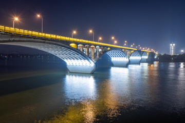 湖南湘江一桥夜景