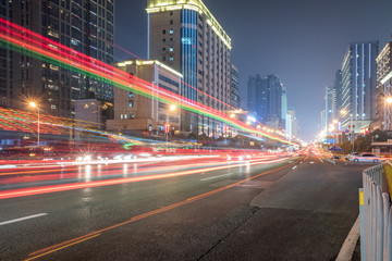 现代城市道路夜景