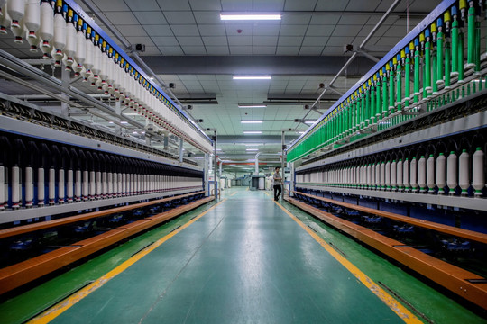 国棉纺织厂生产车间