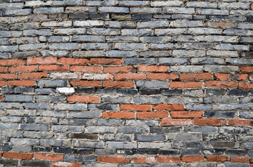 斑驳旧砖墙