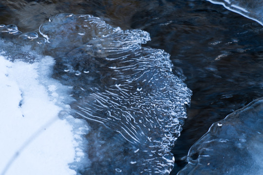 冻冰的河流