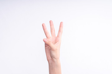 手指代表数字三