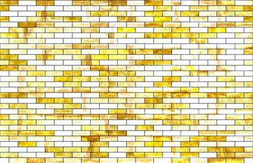 金色砖墙背景