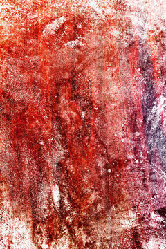 斑驳的红色旧木板