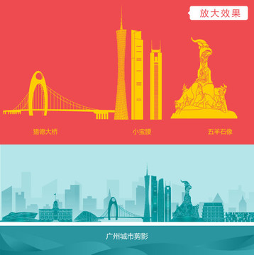广州城市剪影