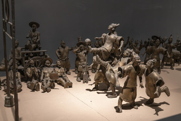 古代蹴鞠场景