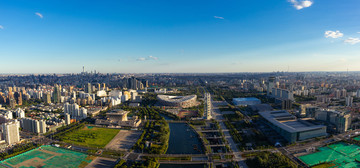 鸟瞰北京奥运村全景