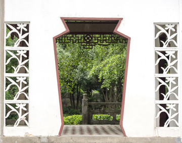 中式传统园林墙门