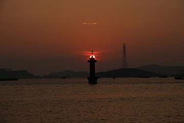 海滨落日