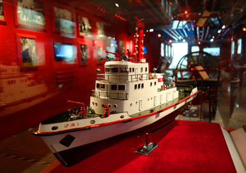 沪消1号消防船模型