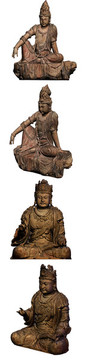 3dmax模型2个古旧佛像