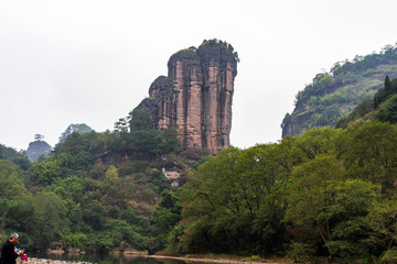 福建武夷山风景区玉女峰风光