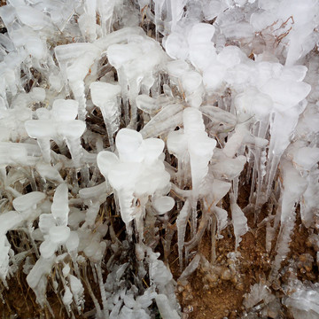 滴水成冰冬季景观