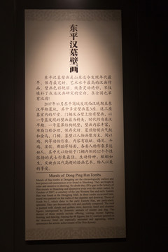 山东博物馆东平汉墓壁画展厅简介