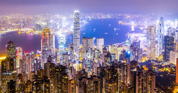 香港摩天大楼夜景
