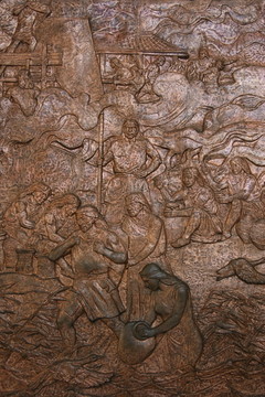 华夏文明铜板浮雕北土方国