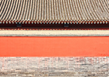 古建筑红墙背景