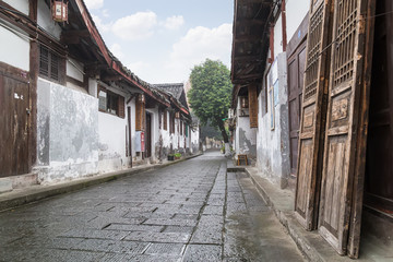 阆中古城古老的街道