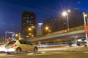 三阳路立交桥夜景