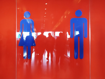 红蓝男女厕所标志
