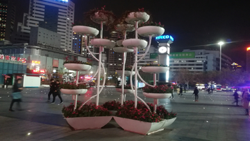 上海火车站广场花坛