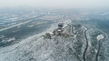 湖州仁皇山雪景