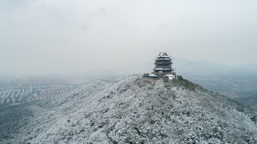 湖州仁皇山雪景