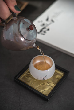 日本茶道茶器展示
