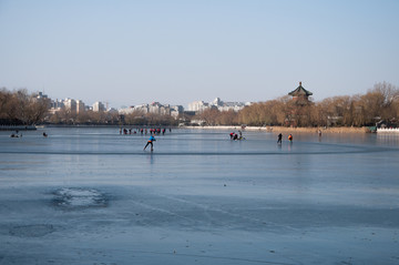 什刹海冬景