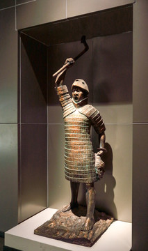 古代武士雕塑