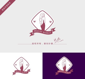 女人背影logo