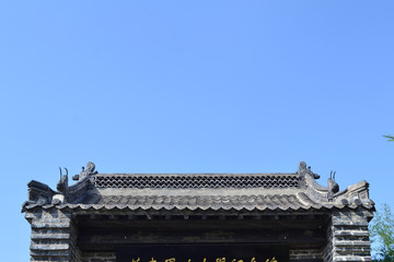 中式门楼房檐