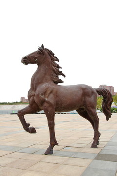 骏马蒙古马雕像