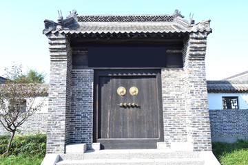 中式建筑庭院门