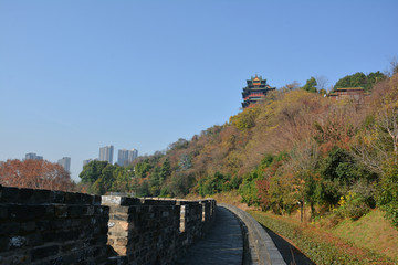 明城墙阅江楼秋景