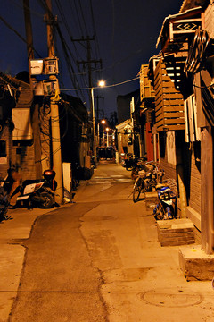 北京胡同夜景
