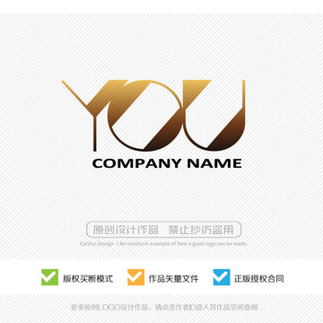 YOU字母LOGO