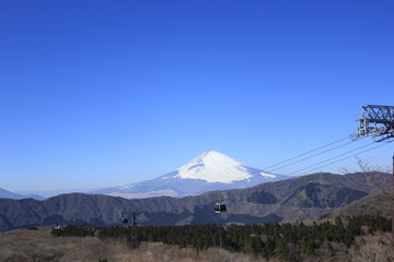 远眺日本富士山