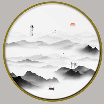 中国风山水画