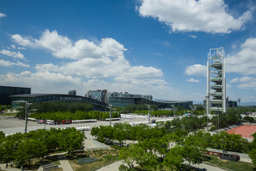 北京奥林匹克公园鸟瞰