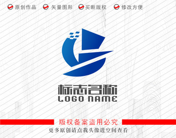 建筑地产科技帆船logo