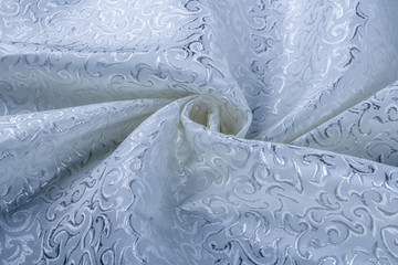 白色蕾丝质地窗帘布素材